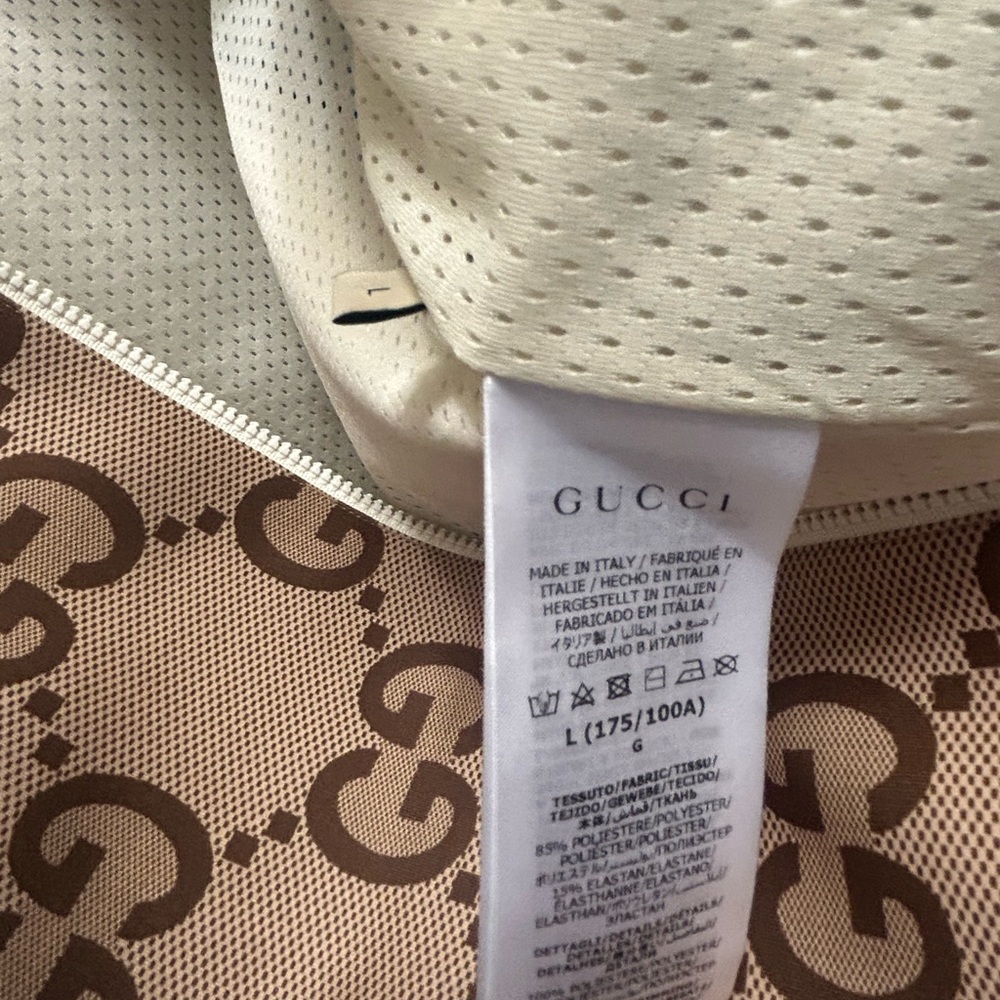Gucci Beige and Brown GG Logo Jacket Size L/40 (Unisex) - Picture 5 of 11